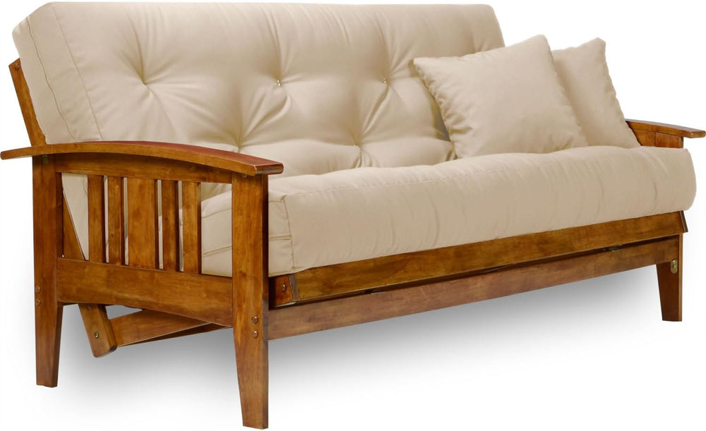 Nirvana Futons Westfield Futon Set - Queen Size, Frame, 8" Mattress, Twi...
