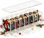 Acrylic Belt Organizer for Closet - 7 Compartments With Dust Cover Transparent Storage Holder | Display Case for Makeup, Jewelry, Watches, Bow Tie, & Bracelets | Multipurpose Clear Containers