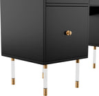 SEI Furniture Helston Desk, Black