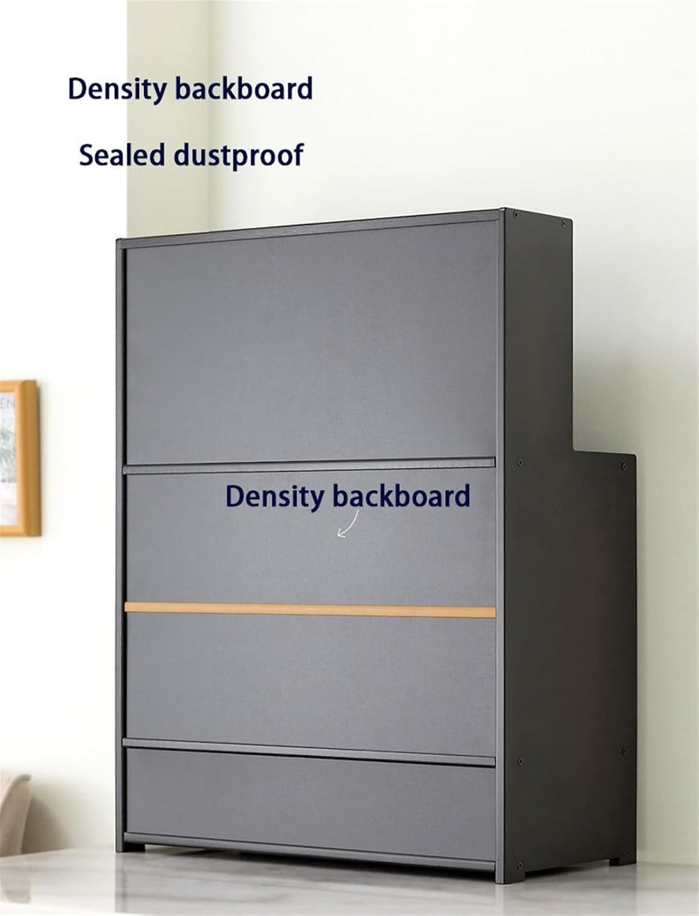 Kitchen Storage Cabinet, Countertop Cabinet with Sliding Door, Pantry Storage...