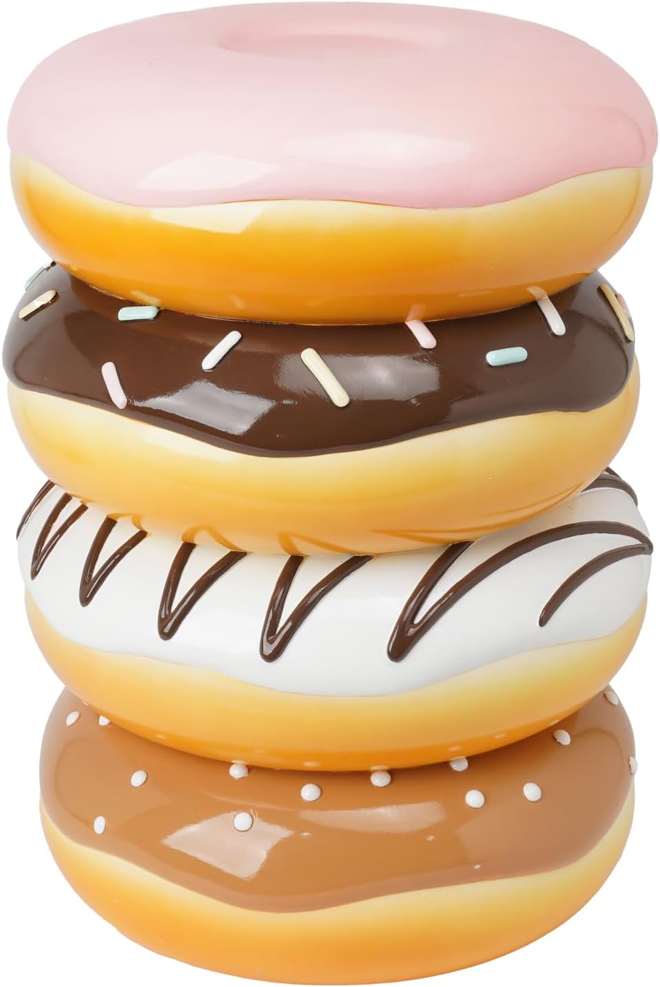 Cynkeyee Donut Shape Foot Stool - 18 Inch Doughnut Chair | Resin Simulated Fo...