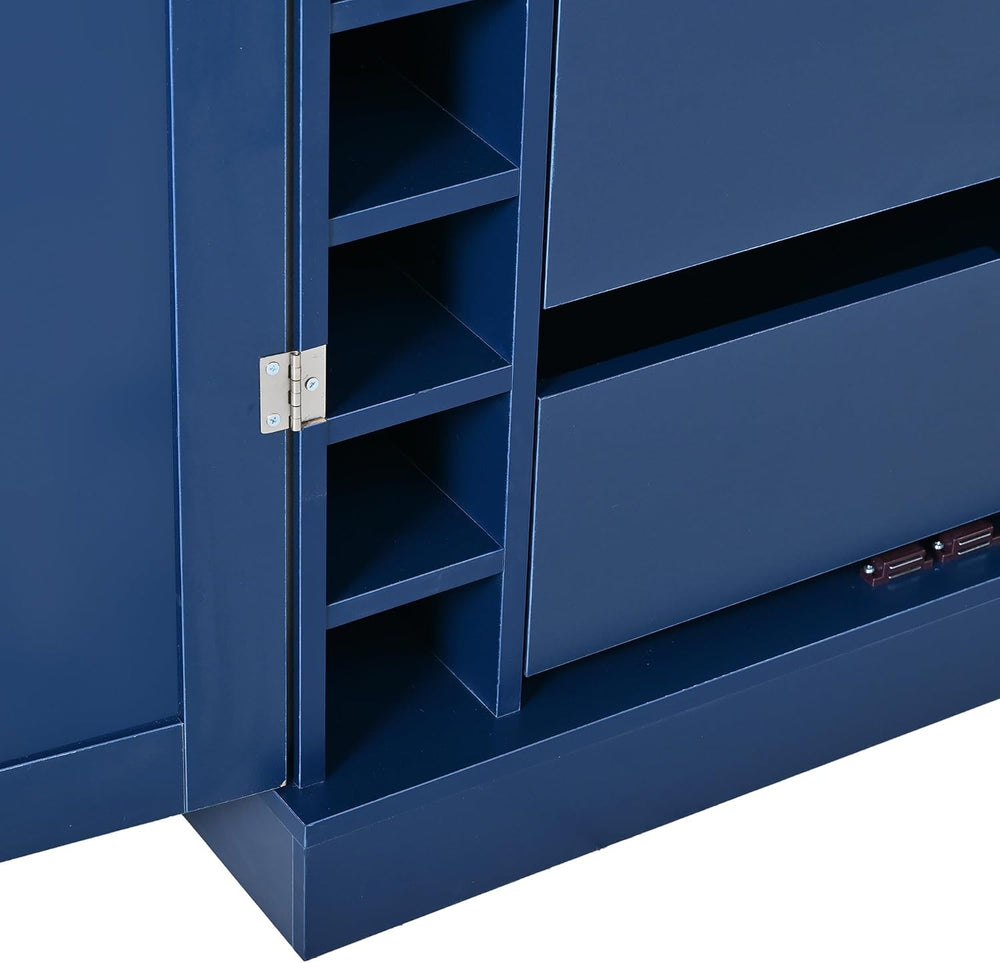 Merax 77''Tall Freestanding Kitchen Pantry,Farmhouse Tall Storage Cab...