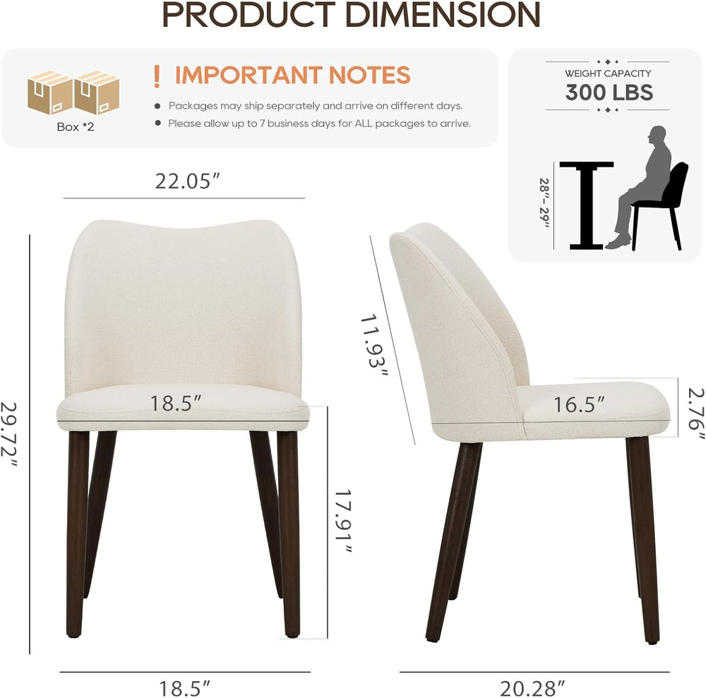 COLAMY Upholstered Dining Chairs Set of 4, Modern Kitchen & Dining Room C...