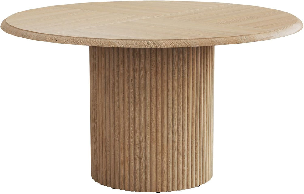 Tribesigns 47" Round Dining Table for 4, Farmhouse Kitchen Table with Me...