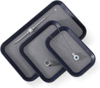 Ring Display Tray, Leather Earring Organizer,Luxury Key Tray,Premium Decorative Tray,Blue-Grey Jewelry Dish