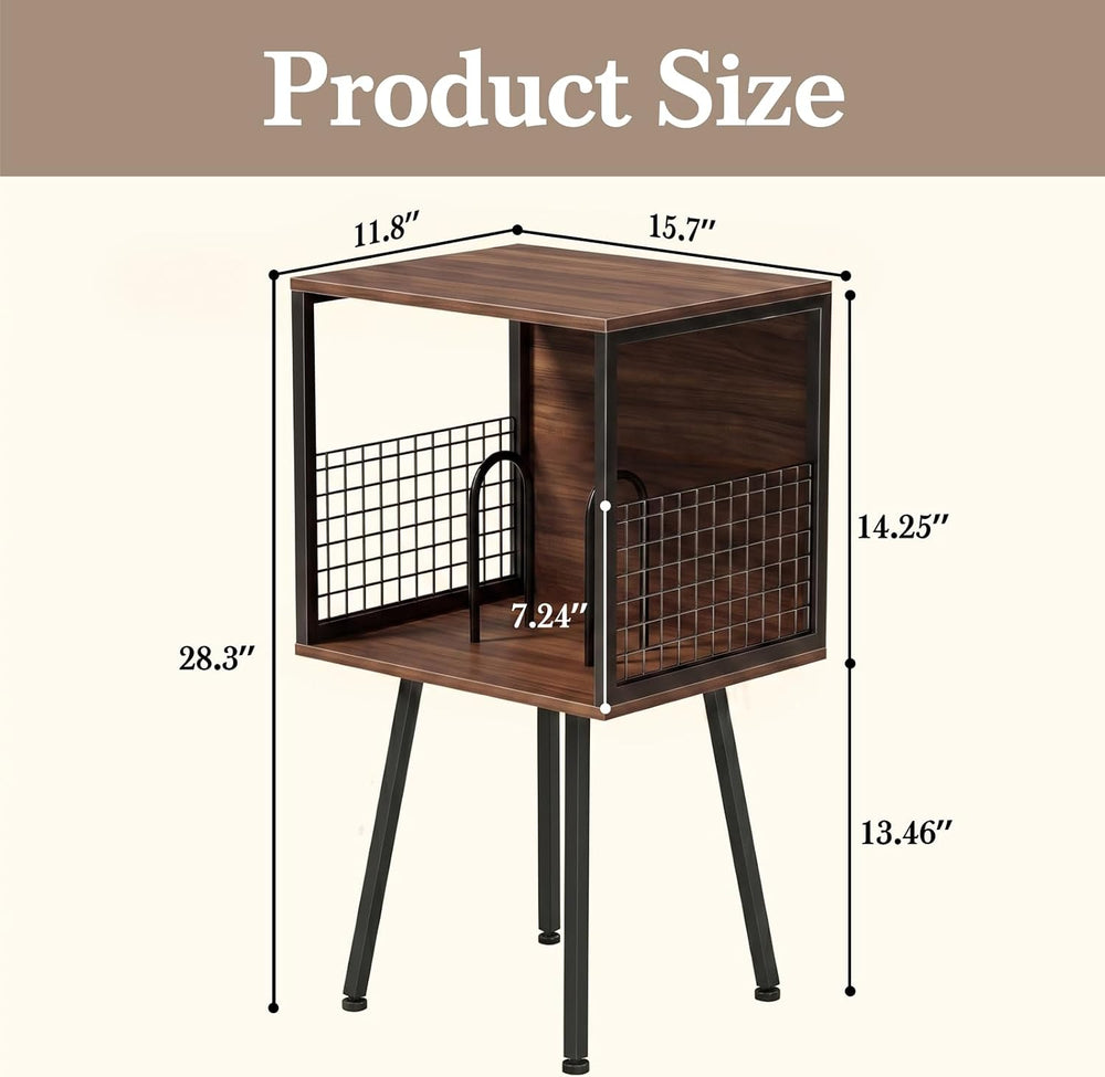 Faesun Record Player Stand with Storage Holds 100+ Vinyl Records, Industrial ...