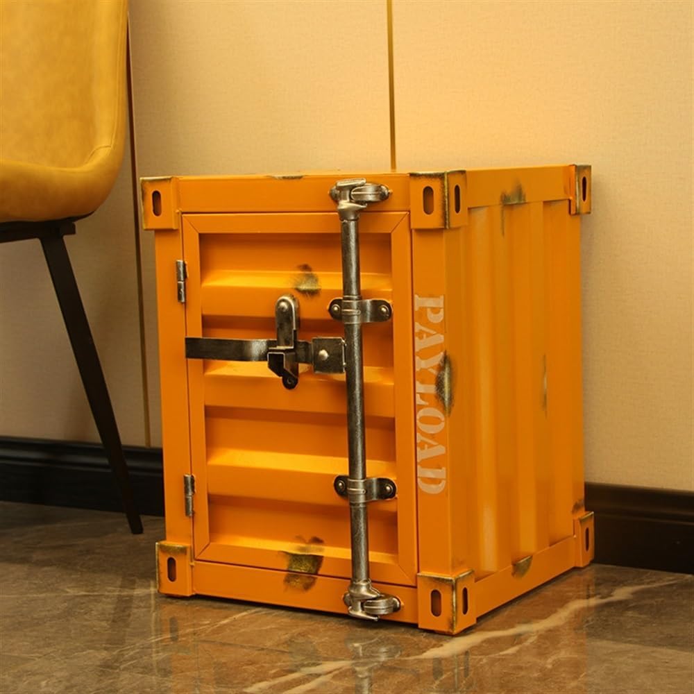 Retro Industrial Style Bedside Table, Metal Nightstand, Side Table End Table ...