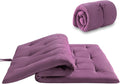 Japanese Floor Futon Mattress Twin Size 39"x 80", Foldable Floor Bed Mattress, Portable Tatami Mat Sleeping Pad, Folding Futon Cushion, Roll Up Floor Lounger for Guest Room Dormitory (Purple)
