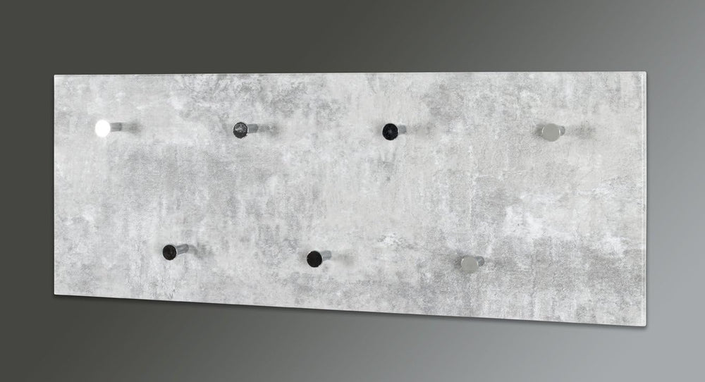 HAKU Furniture Wardrobe, Metal, Concrete Optic/Chrome, 5.5 x 80 x 30 cm
