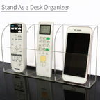 Large Acrylic 3-Slot Wall Mounted Smart Phone Charging Holder Station Clear Hanging TV Remote Controls Holder Media Organizer Wall Pansyling