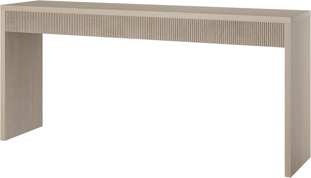 Henn&Hart 64" Rectangular Fluted Console Table, Ribbed Entryway Tabl...