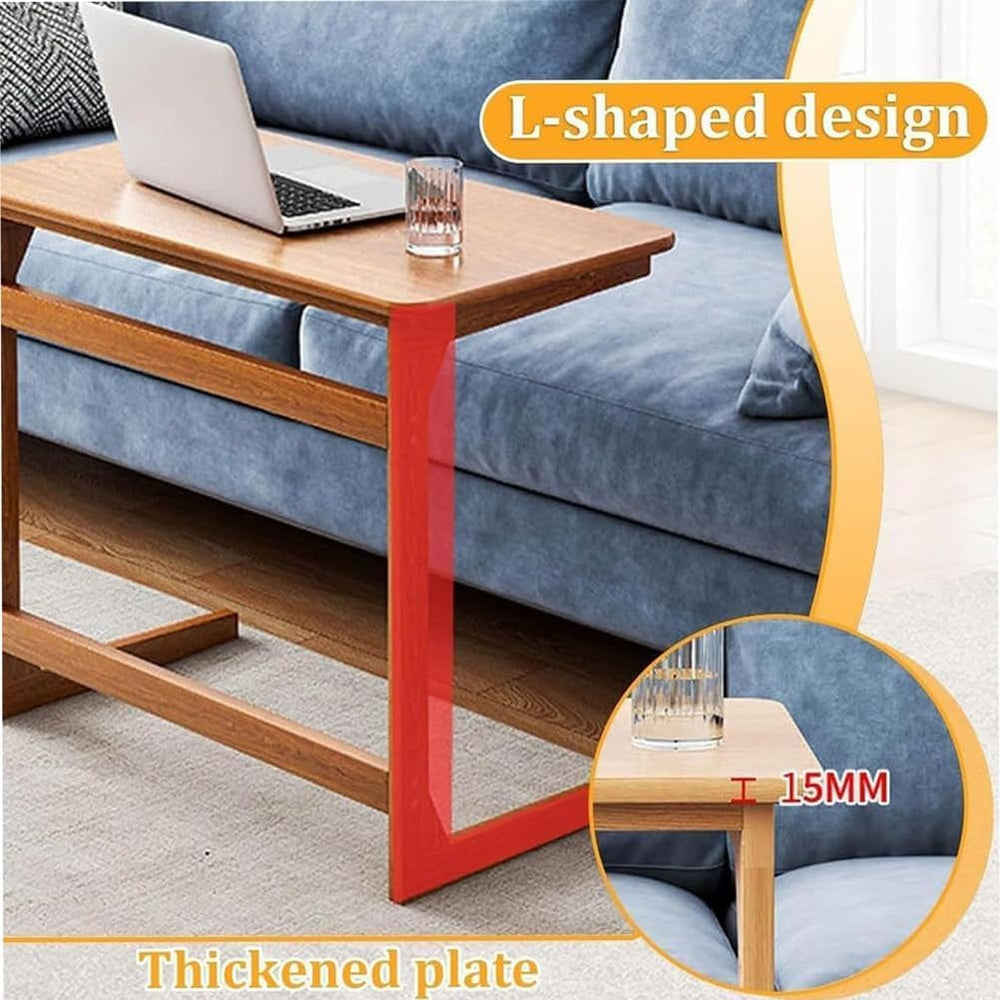 Side Table C Shape Living Room Table, 60x40x70cm TV Tray Table, Small Coffee ...