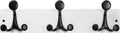 SKOLOO 17-Inch White Wood Coat Rack Wall Mount with 3 Triple Hooks - Ideal for Family Entrances, Classrooms, and Pet Supplies Storage - Perfect Coat Hooks for Wall