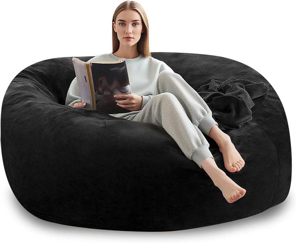 4FT,Big Bean Bag Chairs for Adults,Bean Bag with Filler Included,Memory Foam ...