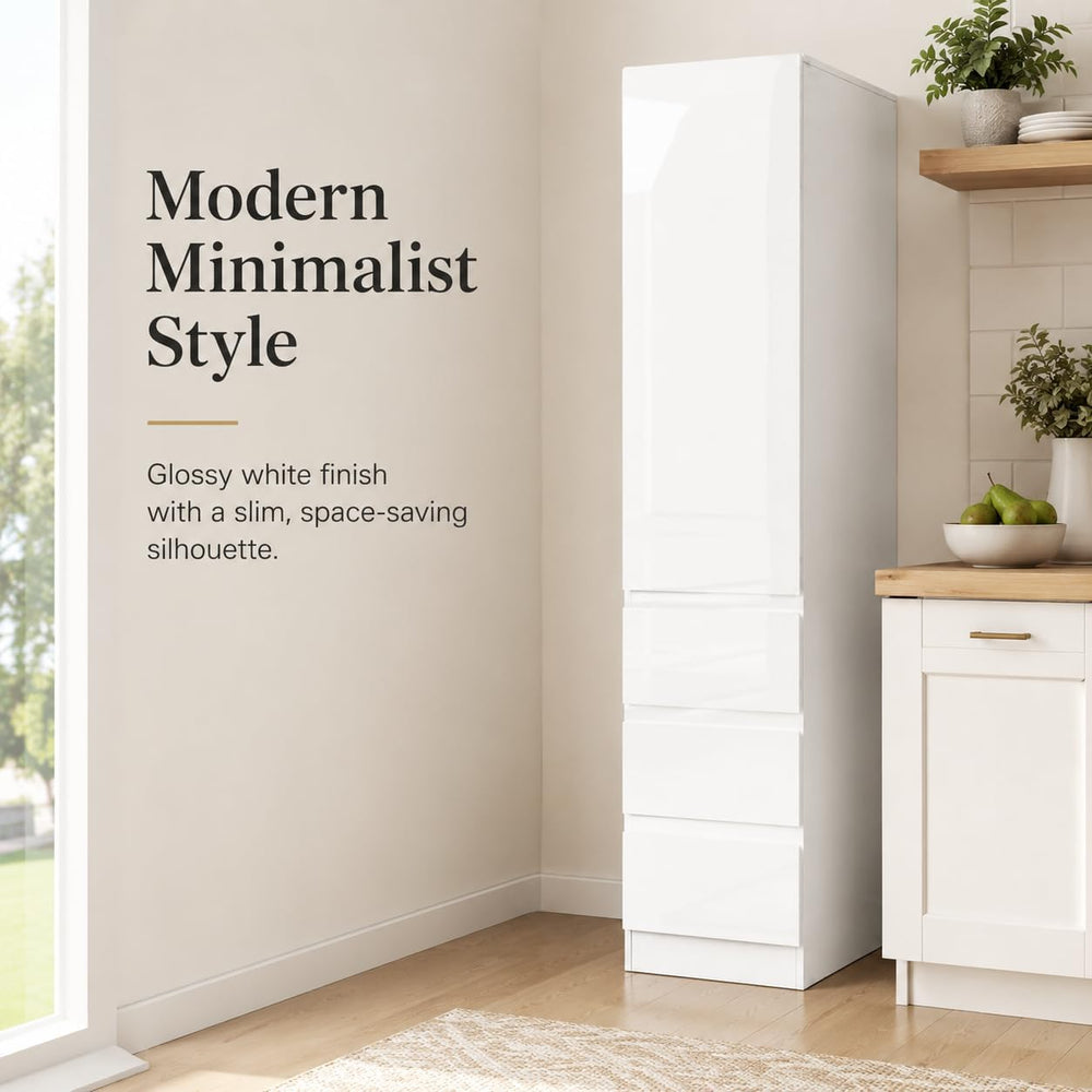 Kitchen Pantry Cabinet, 70.9" Tall Pantry Storage Cabinet with Doors, 3 ...