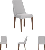 Signature Design by Ashley Lyncott Contemporary Dining Room Upholstered Side Chair with Foam Cushion, Set of 2, Cream & Brown