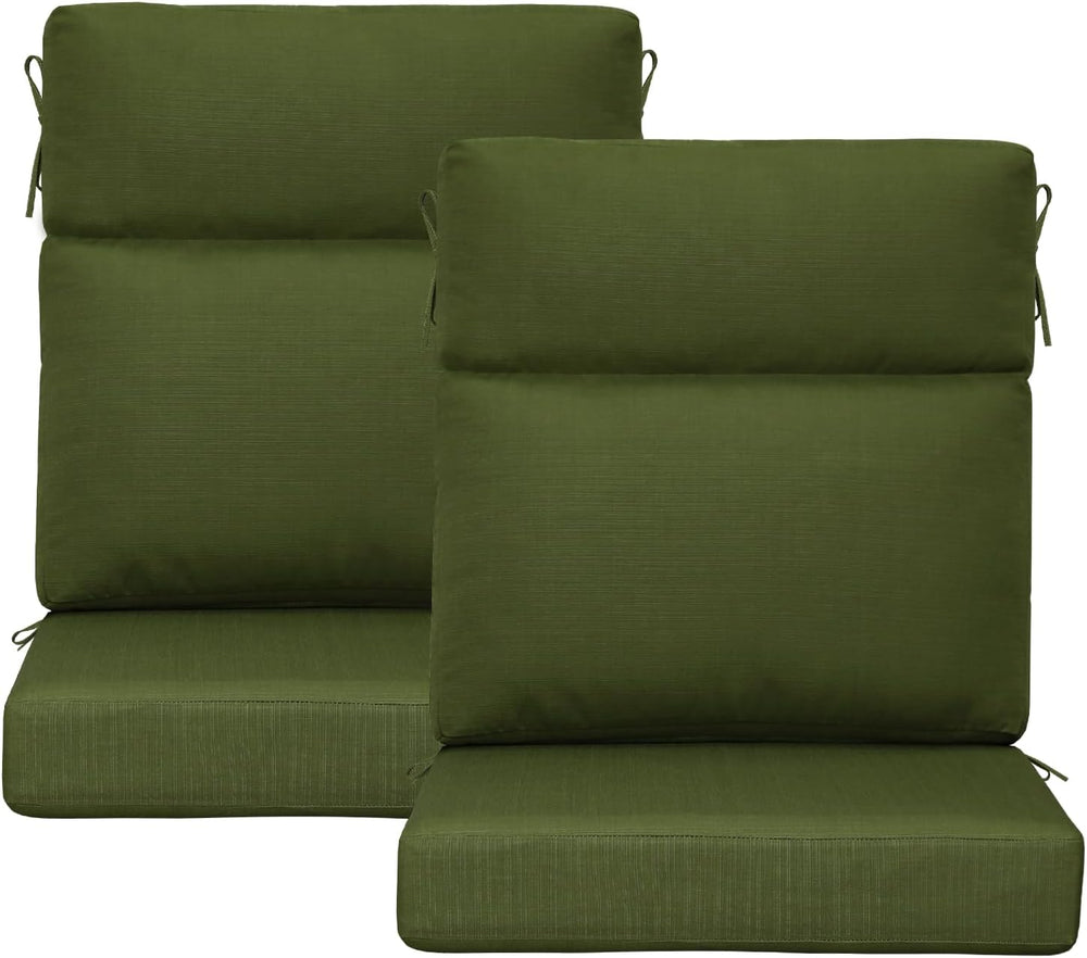 Outdoor High Back Chair Cushion, 2 Pack 44x21 inches Patio Chair Cushions Wat...