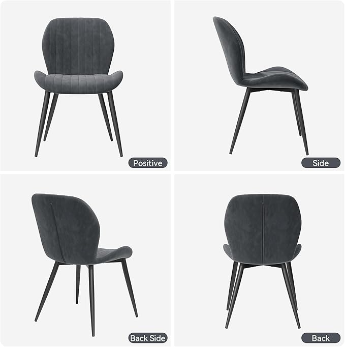 Dining Chairs Set of 6 Modern Velvet Dining Room Chairs Upholstered Dining Ch...