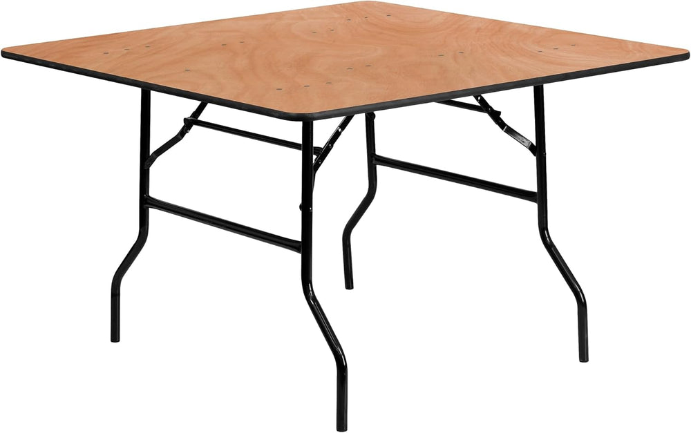 Flash Furniture 4 ft Wood Folding Square Banquet Table | Durable Construction...