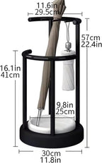 Metal Umbrella Stand, Modern Holder with Removable Water Tray, Standing Cane Storage Organizer for Home, Office, Hotel