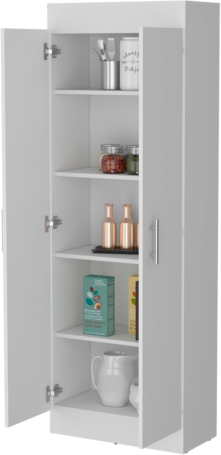 23.6" D*11.9" W*66.8" H Freestanding Kitchen Pantry with 4 She...