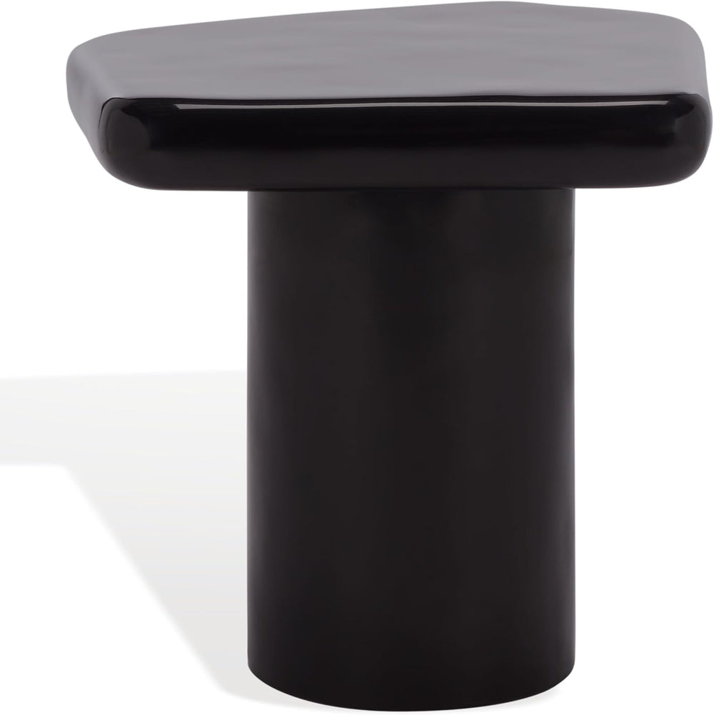 SAFAVIEH Couture Collection - Rhianna Black Concrete Accent Table, Sculptural...