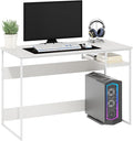 Furinno Moretti Modern Lifestyle Study Desk, 45, Solid White/White