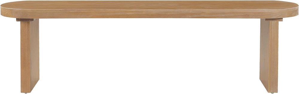 Merax 62.8" Solid Pine Dining Bench with Thick Block Legs – Rustic Moder...