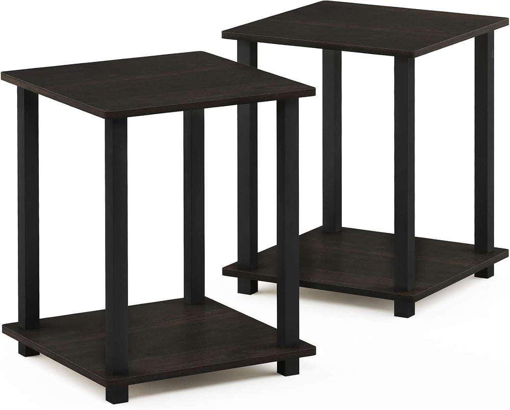 Furinno Coffee Table and End Tables Set (2 Pieces) | Blackwood and Espresso/B...