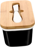 Healifty Ceramic Butter Box with Cutter Airtight Lid Butter Keeper Container for Kitchen Preservation