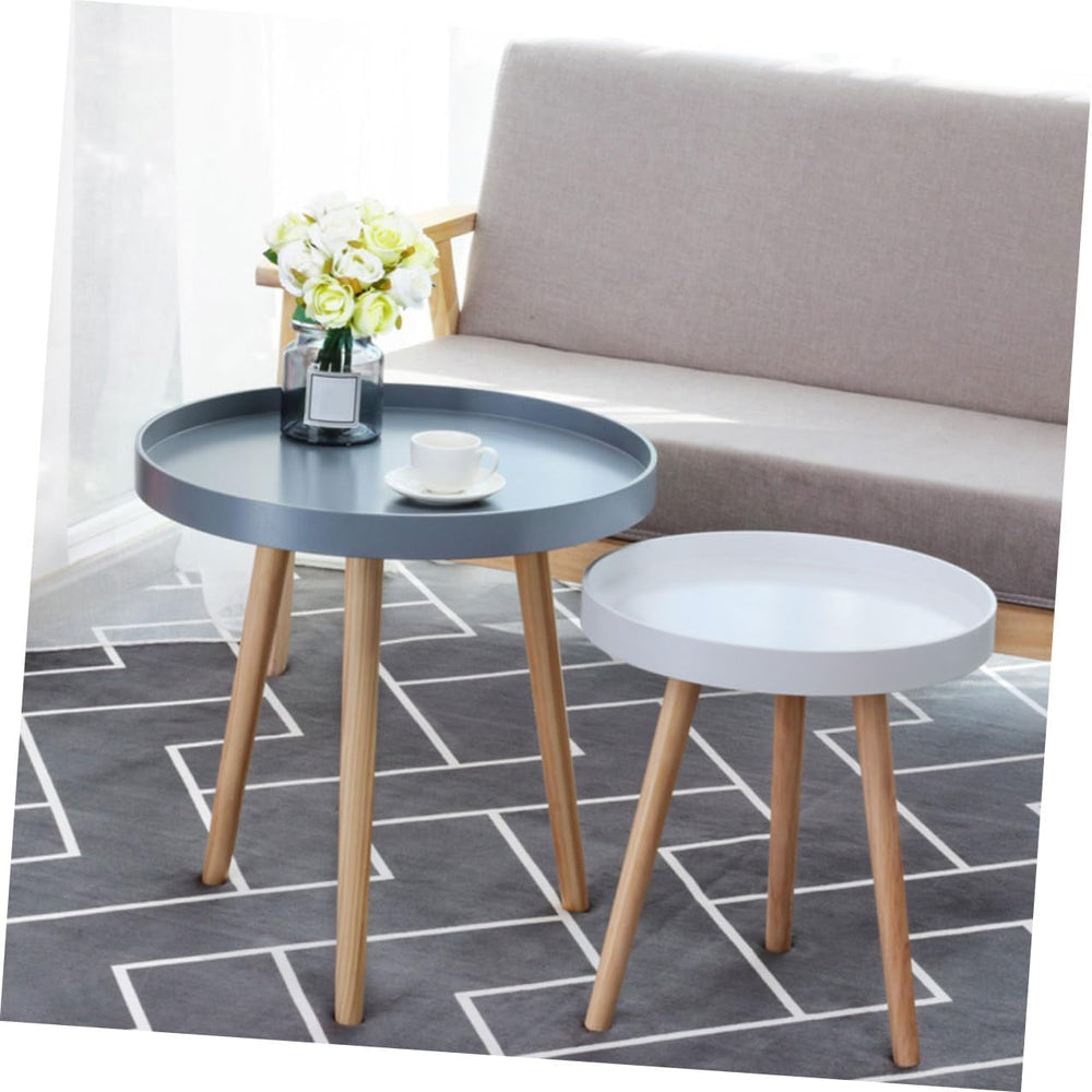 Nordic Style Mini Round Coffee Table White Small Corner Sofa Side Table Creat...