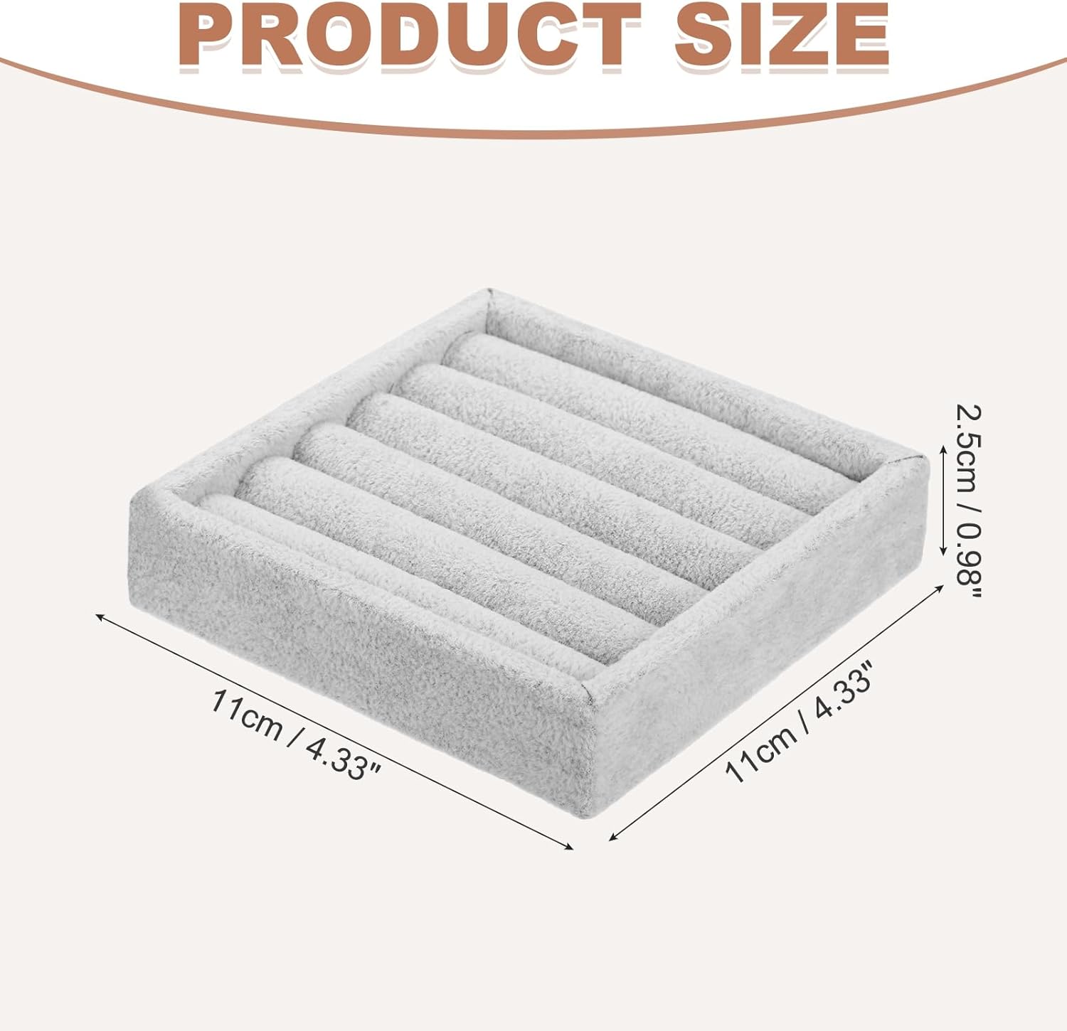 uxcell Stackable Jewelry Storage Tray, Jewelry Tray Drawer Organizer, Small Display Box for Earrings, Necklaces, Rings and Bracelets, Gray