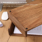 Desktop File Trays Stackable Paper Tray for Letter/A4 Size Magazine - Wood Office Document Organizer Shelf - Wooden Folder Organization Rack Desk Tray Pack of 2 Dark(2CTP-DK)