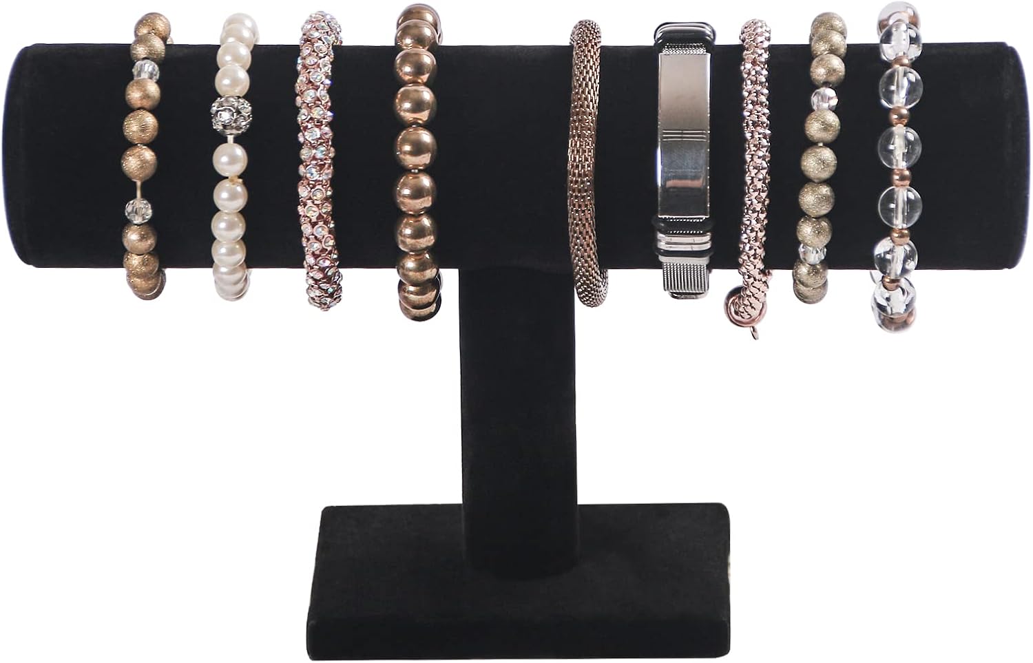Coward Bracelet Holder Organizer for Show Jewelry Display Boutique Watch Stand for Selling Organization Storage (Detachable Back Velvet)