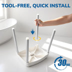 Umimile Shower Chair for Inside Shower - Fixed Height, Sturdy 330 lb Bath Seat - Anti-Slip Safety Shower Stool for Elderly and Disabled, Tool-Free Assembly (Height: 9.8")
