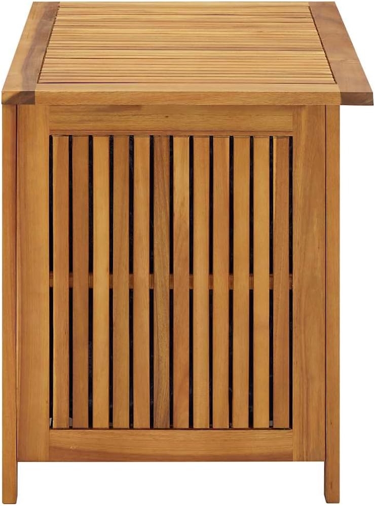 Wooden Patio Storage Box, Garden Tools Box Container, 35.4"x19.7"x2...