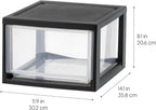 IRIS USA 14.5 Qt. Plastic Drawer Storage Organizer Stacking Drawers, 3-Pack, Stackable Unit with Sliding Drawer for Clothes Bedroom Kitchen Under Sink Pantry Craft Room Bathroom Dorm Office, Black