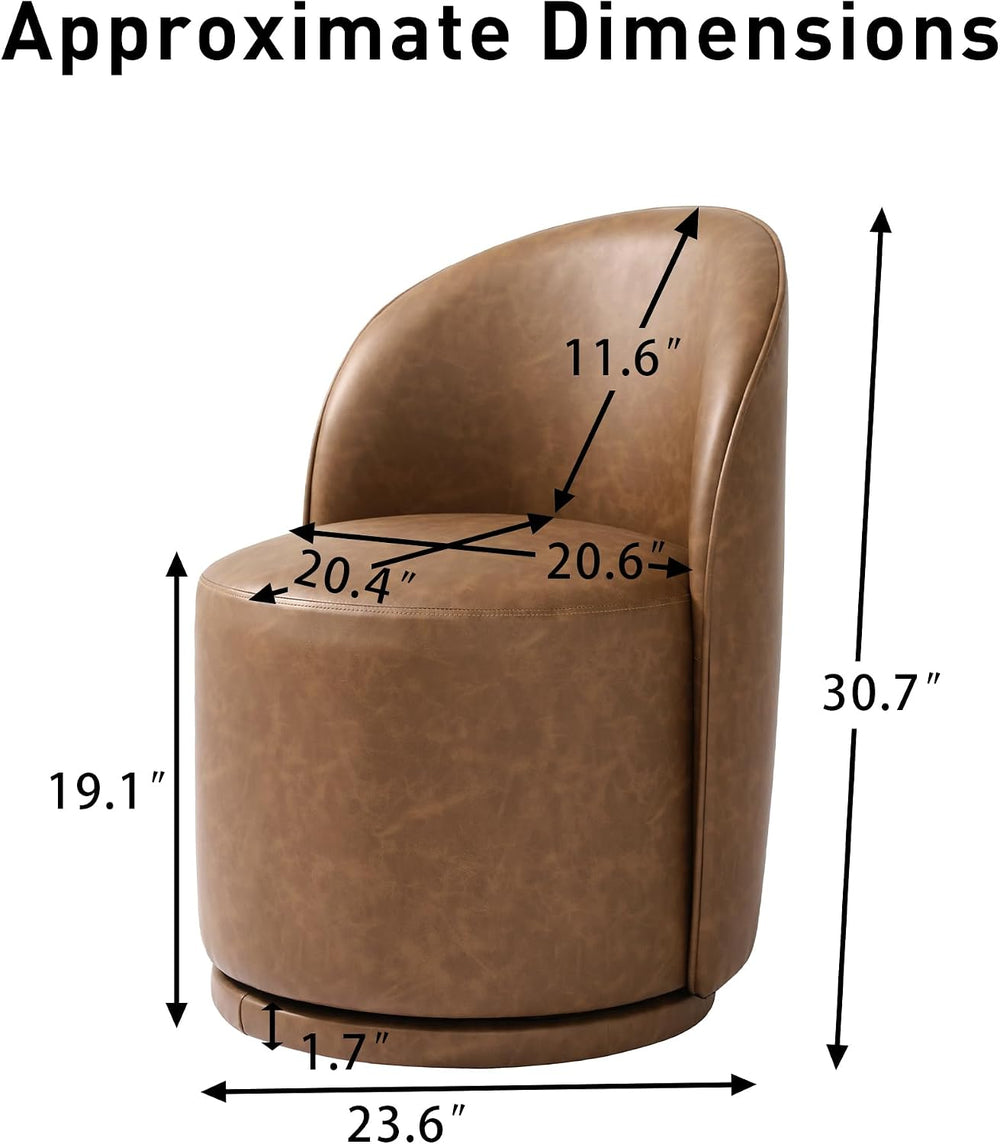 Swivel Barrel Dining Chairs, Upholstered Modern Accent Chair for Living Room,...