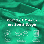 Chill Sack Bean Bag Chair - 5' Giant Memory Foam Lounge Chair with Soft Microfiber Cover – Cozy Furniture for Living Room, Dorm, & Kids' Rooms – Comfortable 5 Ft, Microsuede Lounge Sofa, Tide Pool