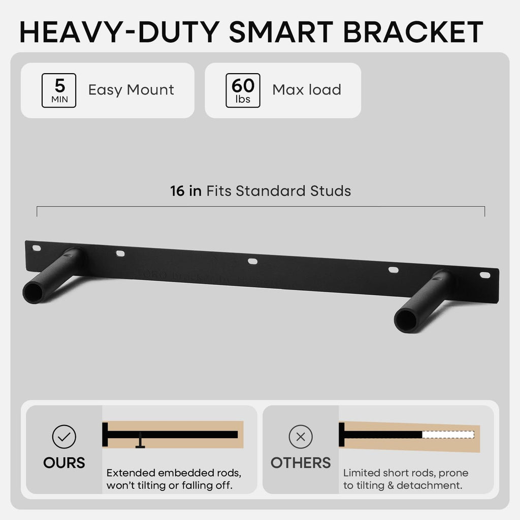 Homeforia Black Floating Shelves 24 inch, High End Solid Real Wood 24inch Bathroom Floating Shelf for Wall Mounted, Black Wooden 24in Floating Shelves, Heavy Duty Bracket, 24 X 6.5 X 1.75 in, Set of 4