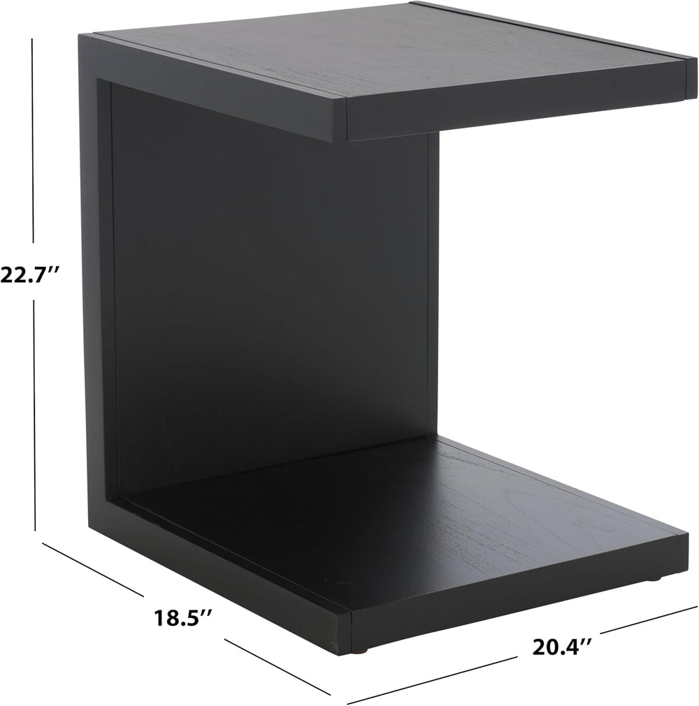 SAFAVIEH Couture Collection - Tawney Black Accent Table, C-Shaped Side Table,...