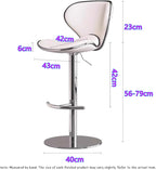 Modern Dining Chair, Conference Room Chair, Tall Executive Office Stools, Simple Bar Stools, for Main Picture Restaurant, Bar, Cafe, Changing Room(Gray)