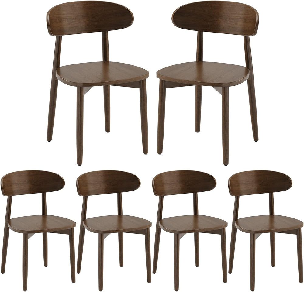 MALOL Wooden Dining Chairs Set of 6, Mid Century Modern Dining Room Chairs, A...