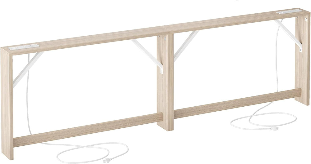 TIQLAB 5.9 Inch Narrow Console Table with Power Outlet,Sofa Table Set of 2，To...