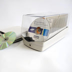 CD/BD/DVD Storage Box with Moisture Protection, Lockable - Holds 50 CDs, Great for Home and Office Use - 9.6'' x 5.5'' x 5.2,Grey