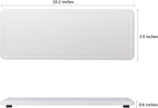 2 Pcs Water Absorbing Stone Trays, Kitchen/Bathroom Sink Soap Dish, Diatomite Tray Used for Hand Soap & Cosmetic Bottles in The Modern Home, 4" W x 10.2" L, White