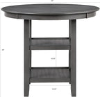 New Classic Furniture Cori 5-Piece Round Dining Set with 1 Table and 4 Chairs, Gray