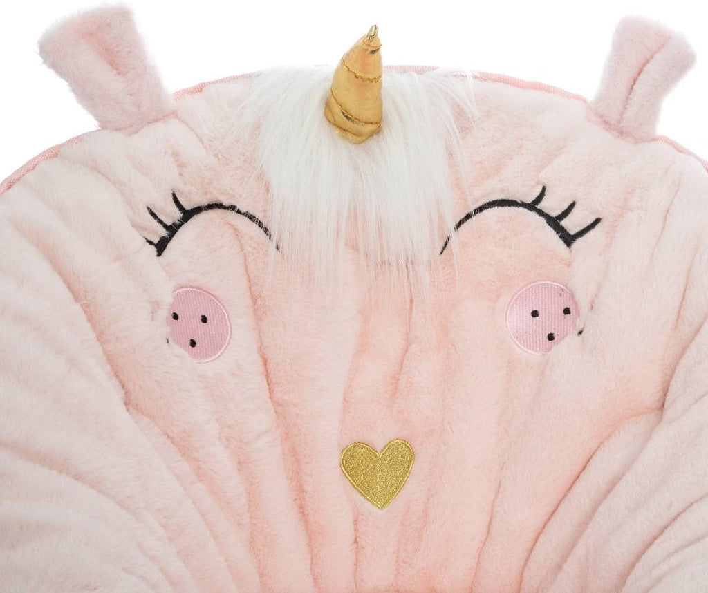 Atmosphera Children's Unicorn Chair in Light Pink Fabric H 50 cm