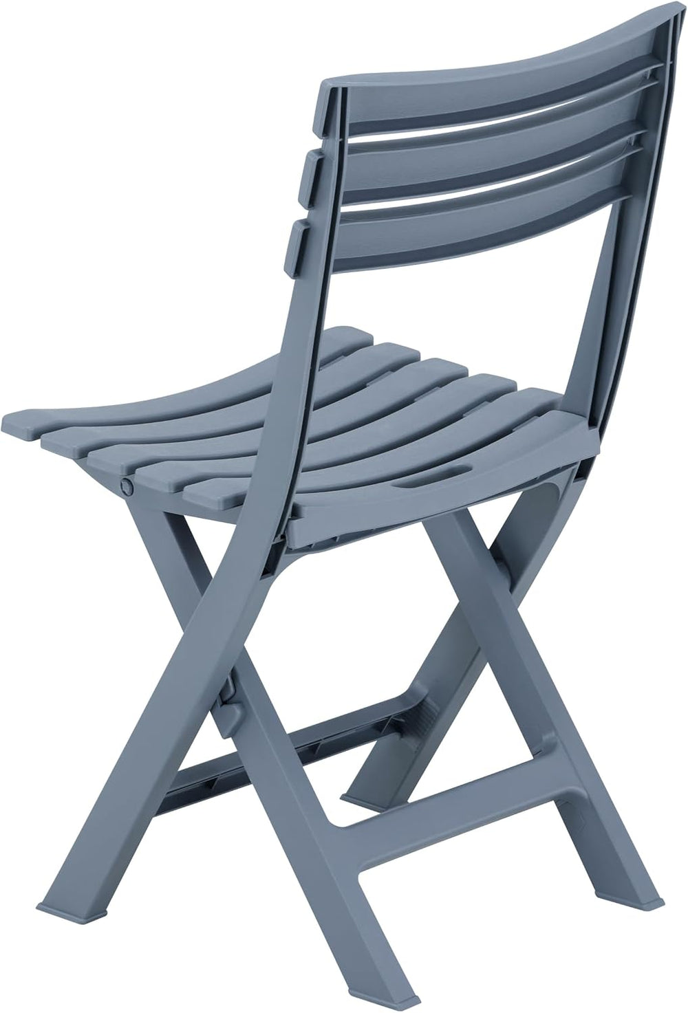 3 Piece Outdoor Bistro Set, Round Folding Patio Table and 2 Chairs, Blue