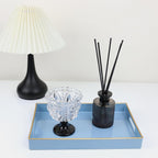 Spsyrine Blue Bathroom Vanity Tray with Handles for Dresser Tops, Countertop, Perfume Decorative Tray, 11.8” * 7.87” *1.37”